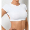 Спортивна футболка Crop T-shirt Open Back model 51 (Bianco) Спортивна футболка Crop T-shirt Open Back model 51 (Bianco)
